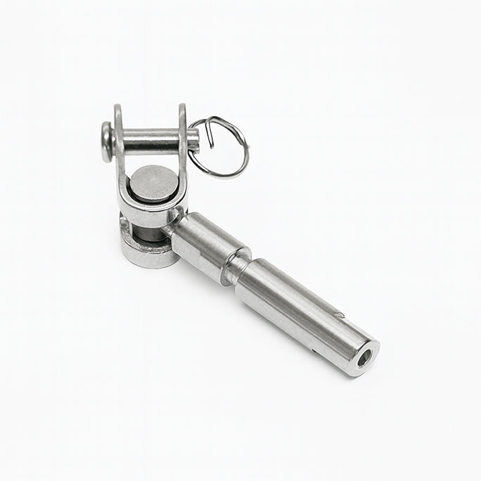 Marine Boat Stainless Steel Swageless Toggle Jaw For 1/8", 3/16" Cable Wire Railing