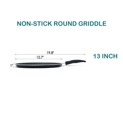 Non-Stick Coating Round Griddle Pan Flat Grill Non-Stick Cookware