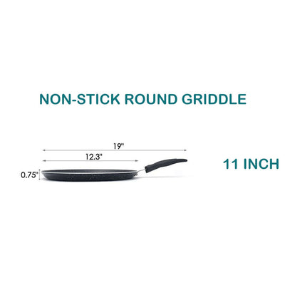 Non-Stick Coating Round Griddle Pan Flat Grill Non-Stick Cookware