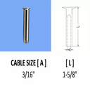 10 Stainless Steel Swage Stemball Hand-Crimp For METAL POST 3/16" Cable Railing
