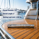 Marine Boat T316 Stainless Steel Pipe Style Turnbuckle Body, Cable Wire Rope Tensioner Body for Rigging, Deck - PACK 4
