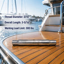 Marine Boat T316 Stainless Steel Pipe Style Turnbuckle Body, Cable Wire Rope Tensioner Body for Rigging, Deck - PACK 4