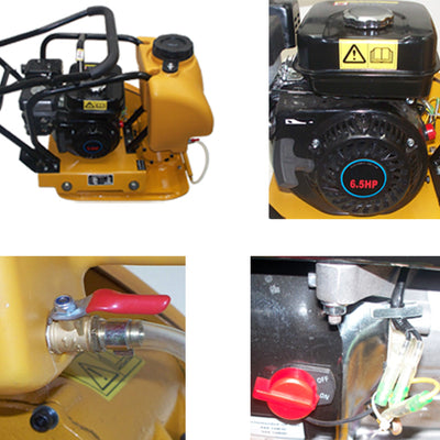6.5 HP PLATE COMPACTOR VIBRATORY GASOLINE w/ Water Tank