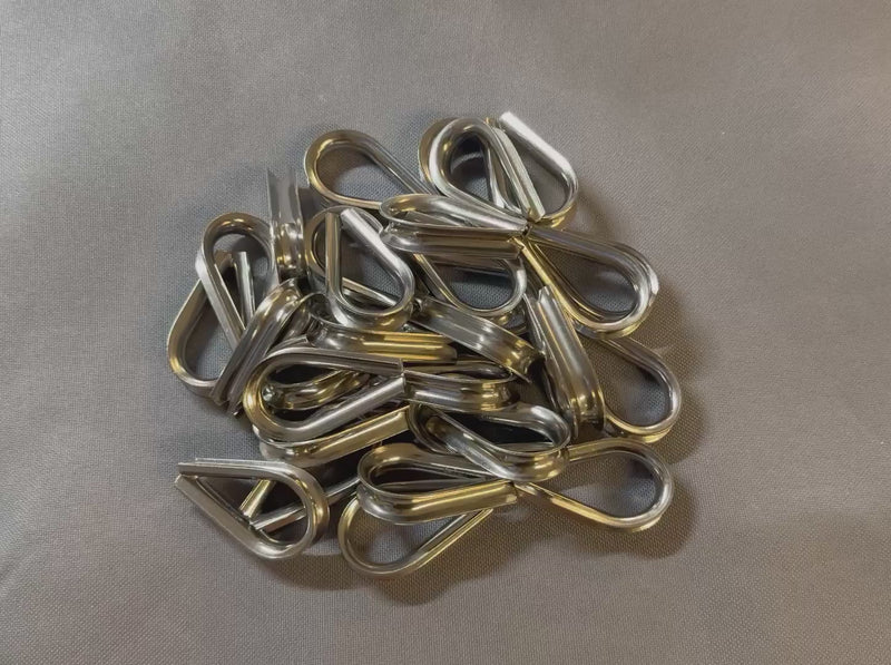 10 PC 1/4" Stainless Steel 316 Light Duty Wire Rope Thimble Commercial