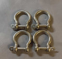4 Pcs 1/2" Captive Pin Anchor Rigging Bow Shackle Stainless Steel WLL 1,600 Lbs