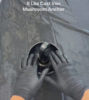 8 lb Vinyl Coated Mushroom Anchor – Cast Iron Boat Anchor for Kayak, Canoe, Jet Ski, SUP & Small Watercraft