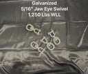 4 Pcs Marine Hot Dipped Galvanized Steel 5/16" Jaw & Eye Swivel Mooring Connector 1,250 lbs WLL