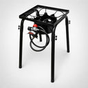 33,000 BTU High Pressure Propane Gas Single Burner Stove, 16" x 16" Outdoor Cooker with Removable Legs for Camping, Boiling & Backyard Cooking