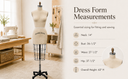 Size 10 Half Body Female Dress Form Mannequin – Professional Sewing & Tailoring Form with Collapsible Shoulders, Fashion Design & Retail Display