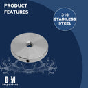4 Pcs Marine 3/8" Flange Washer Supporting Washer 2" Diameter T316 Stainless Steel