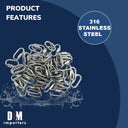 5 PC 1/4" Stainless Steel Quick Link Chain Rigging Marine Grade SS 316 Type