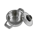 Stainless Steel Sauce Pan with Tempered Glass Lid – Durable, Rust-Proof Cookware