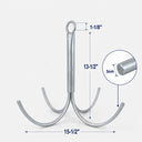 Galvanized Steel 4-Prong Grapnel Anchor – Heavy Duty Reef Anchor for Boat, Kayak, Canoe & Jet Ski Marine Use