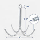 Galvanized Steel 4-Prong Grapnel Anchor – Heavy Duty Reef Anchor for Boat, Kayak, Canoe & Jet Ski Marine Use
