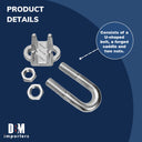 20 PCS 3/16" Stainless Steel 316 Heavy Duty Marine Wire Rope Clips Cable Clamp