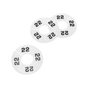 10 PC 3-1/2" Clothing Rack Sizes 22 Dividers Hangers White Plastic Round Retail Store