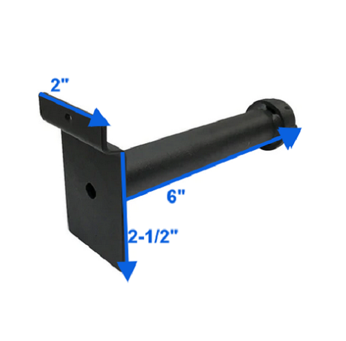 6" Faceout Pipe Straight Hook Black For Slatwall Set 18 PC Industrial Pipeline