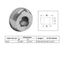 Set Of 10Pc Plain Ball Swage 3/32" Stainless Steel 316 For Industrial Wire Rope Terminal Cable