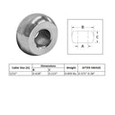 Set Of 10Pc Plain Ball Swage 5/32" Stainless Steel 316 For Industrial Wire Rope Terminal Cable