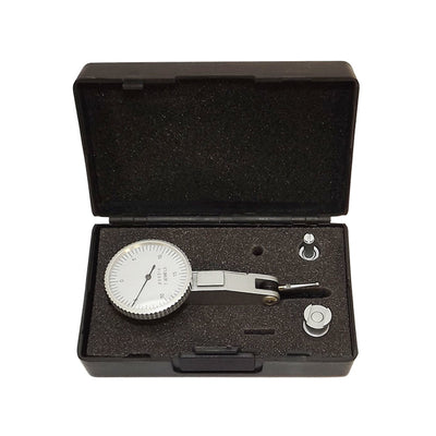 Red portable arc welder with electrode holder, ground clamp, and cleaning brush.