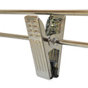 25 Pcs Skirt Hangers Size 12" Chrome Metal Wire Pant Skirt Clip Pinch Grip Fixture Retail Display Adult Clothes Hangers