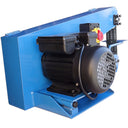 Industrial belt sander grinder with abrasive sanding belt and sturdy frame
