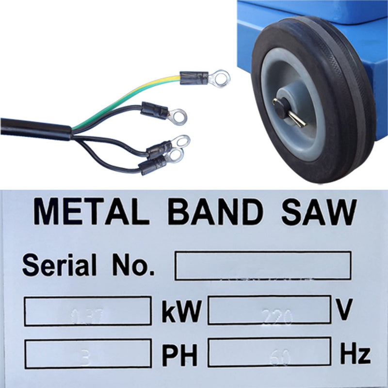 3 PHASE Motor Metal Cutting Cutter Band Saw 5" x 6" Horizontal Vertical Swivel
