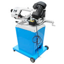Heavy-duty electric bandsaw with miter gauge and metal vise clamp