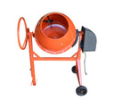 Powerful electric concrete mixer with 170L capacity and heavy duty steel drum