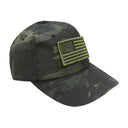 Tactical Operator Contractor Flag Patch Military Cap Hat- Multicam Black
