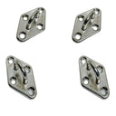Marine Boat 5/16" Diamond Pad Eye Welded SS316 Eye Pad Lift Rig Stainless Steel 4 Pcs