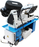 Adjustable arm metal cutting bandsaw for workshops.