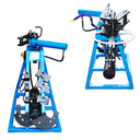 Workshop-grade hydraulic pipe bending machine featuring electric power and die holders.
