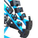 
Metal pipe and tube bender with hydraulic pressure system and organized die rack.