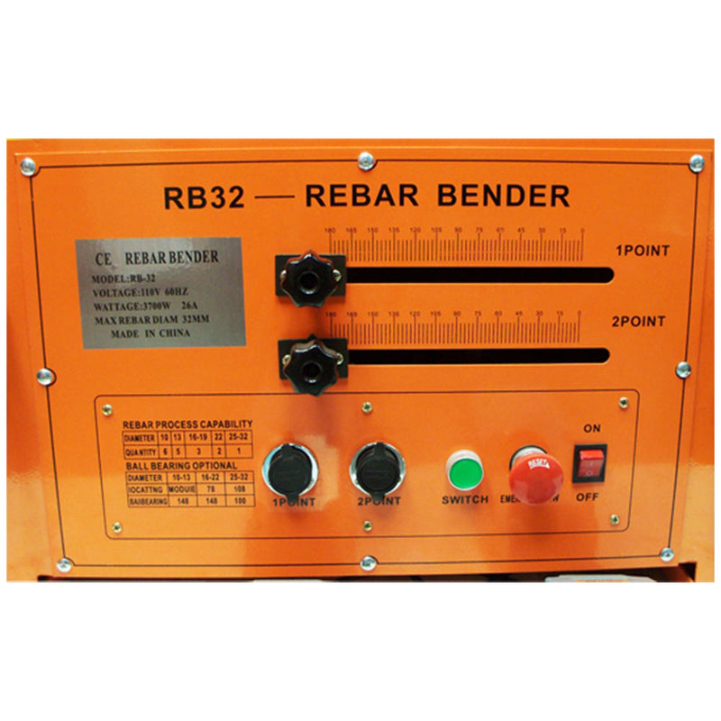 Portable 1-1/4" (32MM) REBAR BENDING BENDER Pipe Tube Electric 110V - 3700 Watt