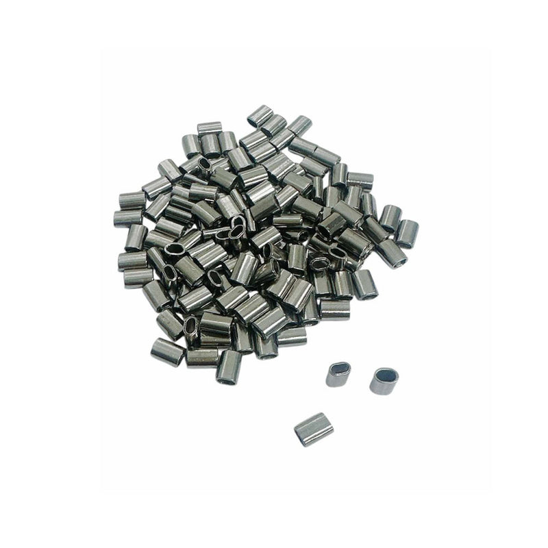 10 Pc Marine Stainless Steel T316 Oval Sleeve for Wire Rope Cable Clip Tube Fitting
