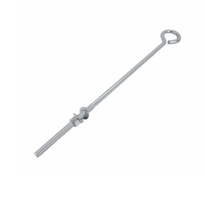 T316 Stainless Steel Turned Eye Bolt with Nut – 3/8" x 12", Marine Grade, 140 lbs WLL for Boat Rigging & Outdoor Use