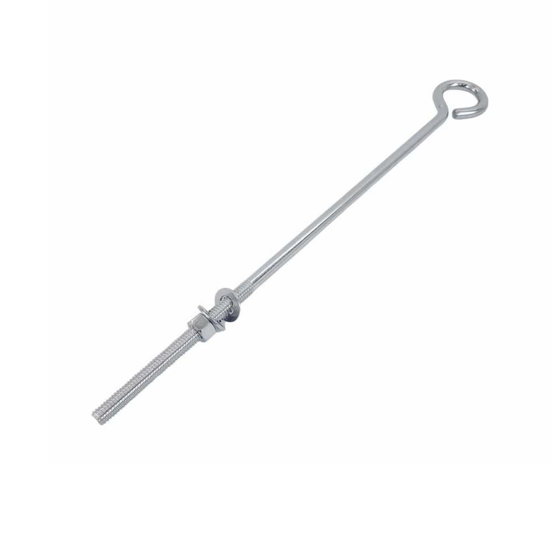T316 Stainless Steel Turned Eye Bolt with Nut – 3/8" x 12", Marine Grade, 140 lbs WLL for Boat Rigging & Outdoor Use