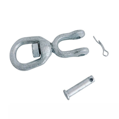5/16" Jaw & Eye Swivel for Marine Boats – Hot Dipped Galvanized Mooring Connector, 1,250 lbs WLL, Jaw & Eye Swivel