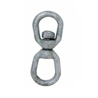 5/16" Eye & Eye Swivel for Marine Boats – Galvanized Steel Mooring Connector, 1250 lbs WLL Corrosion-Resistant Rigging Hardware