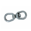 Close-up of corrosion resistant galvanized swivel for boat anchor and rigging use