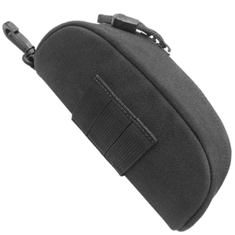 Molle Tactical SUNGLASSES Case Carrying Pouch Eyeglasses Padded Case-BLACK