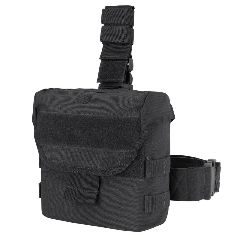 Molle Tactical Drop Leg Dump Pouch SWAT Thigh Leg Rig Mag Dump Holster-BLACK