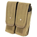 MOLLE AK AR Double Rifle Mag Pouch Magazine Close Flap Pouch Pals - TAN