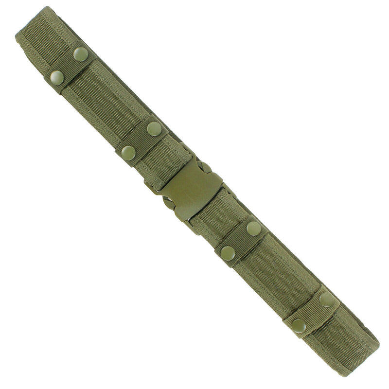 MOLLE Tactical Utility Belt Combat Police SWAT M9 2 Pistol -OD GREEN