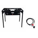 Propane Gas 2 Double High Pressure Burner Outdoor  Stove -AUTO IGNITION