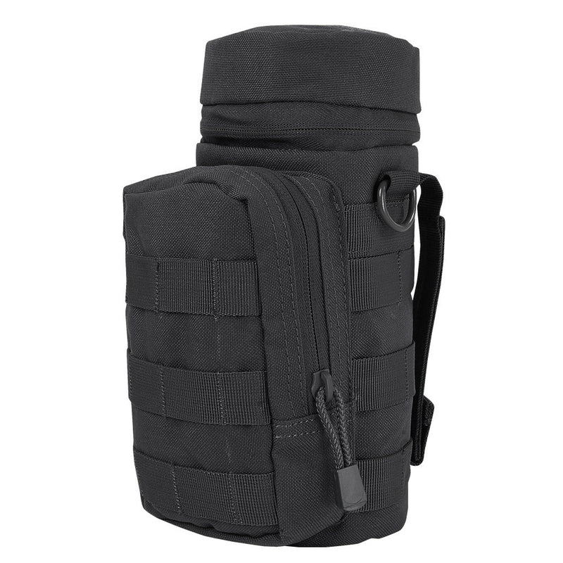 BLACK Molle Hydration Pouch Water Bottle Carrier Storage Holder Utility Bag