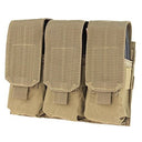 TAN - Tactical MOLLE PALS Triple .223 5.56 Mag Clip Magazine Pouch Holder