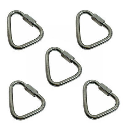 5 PCS Stainless Steel 1/4" Marine Triangle Quick Link 880 LBS Boat Rig