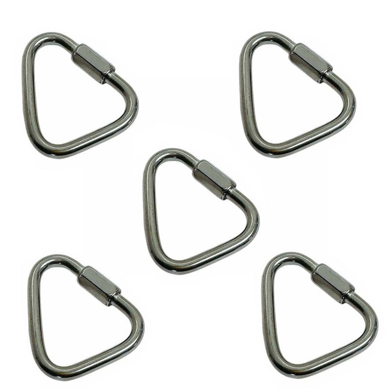 5 PCS Stainless Steel 1/4" Marine Triangle Quick Link 880 LBS Boat Rig